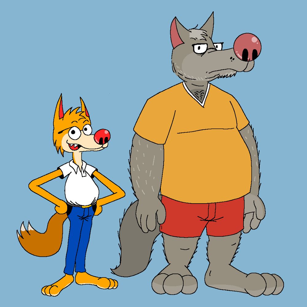 Alfred next to his father