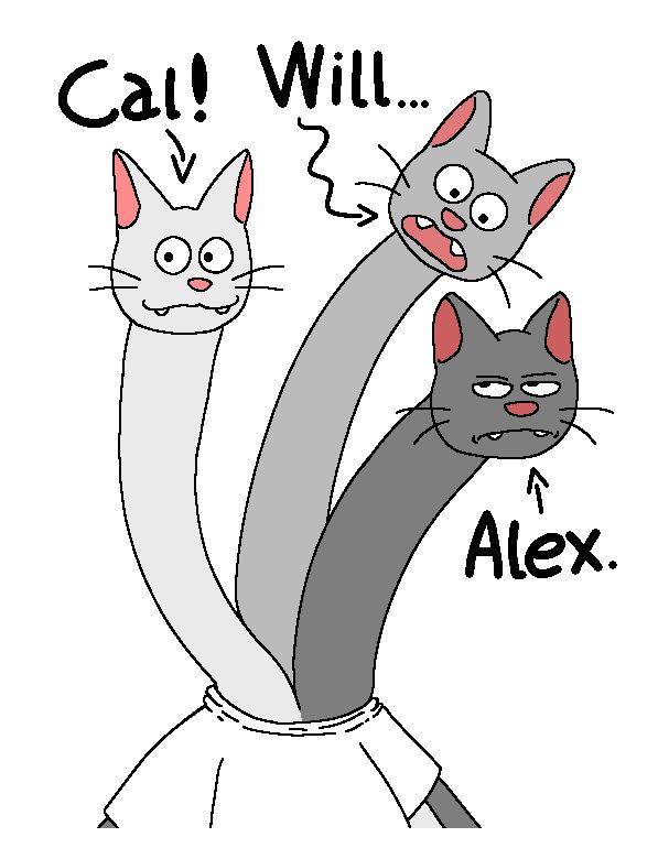 Callisthenes, William, and Alexander, the three-headed cat hydra