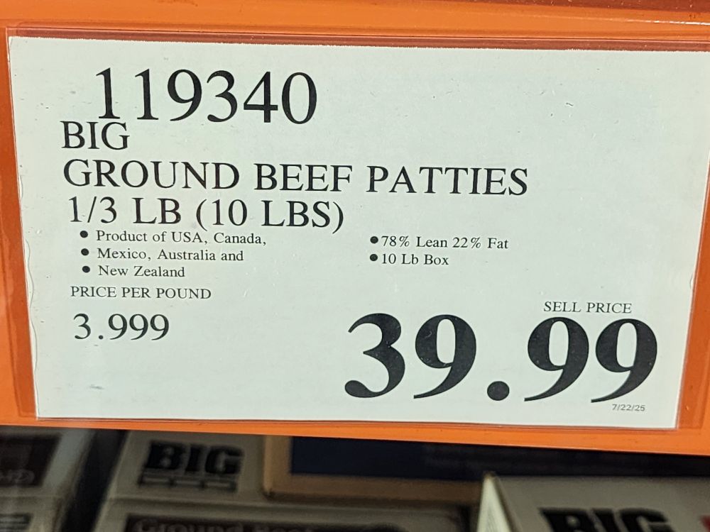 Beef patties from different countries