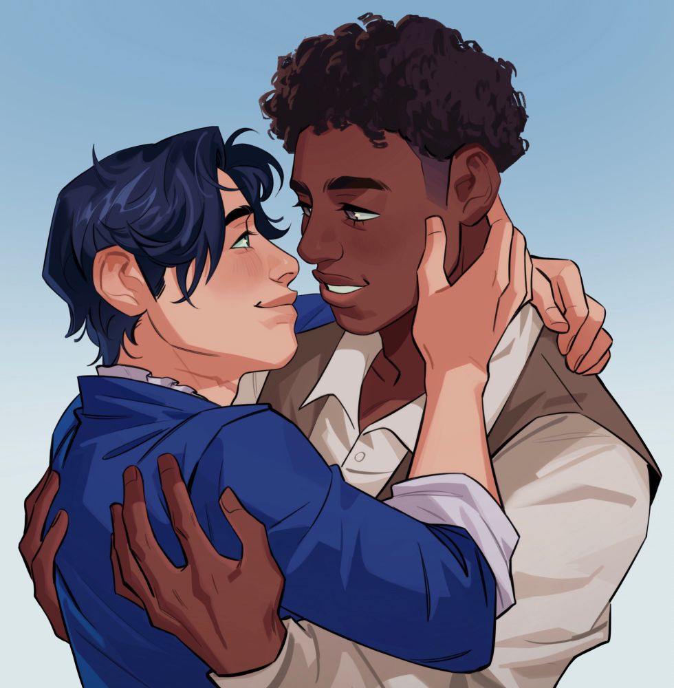 Artwork of Jayce and Alexius from Of Knights and Books and Falling In Love by Rita A. Rubin 