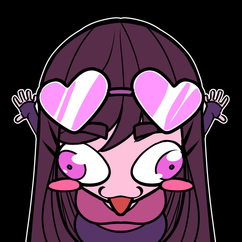 Zoomed in perspective of Lucy way too close to the viewer, creating a deformed version of her face with massive bulging eyes