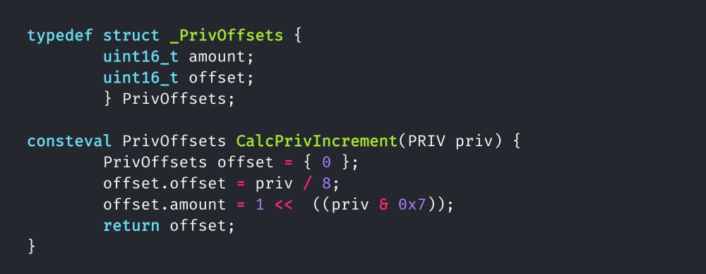 Corrected screenshot from my blackhat presentation, on how to calculate privileges for the arbitrary increment