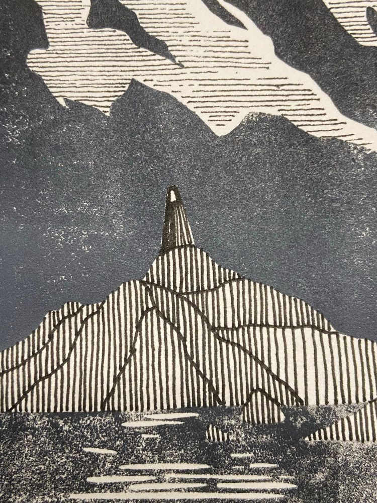 Closeup of one lighthouse.