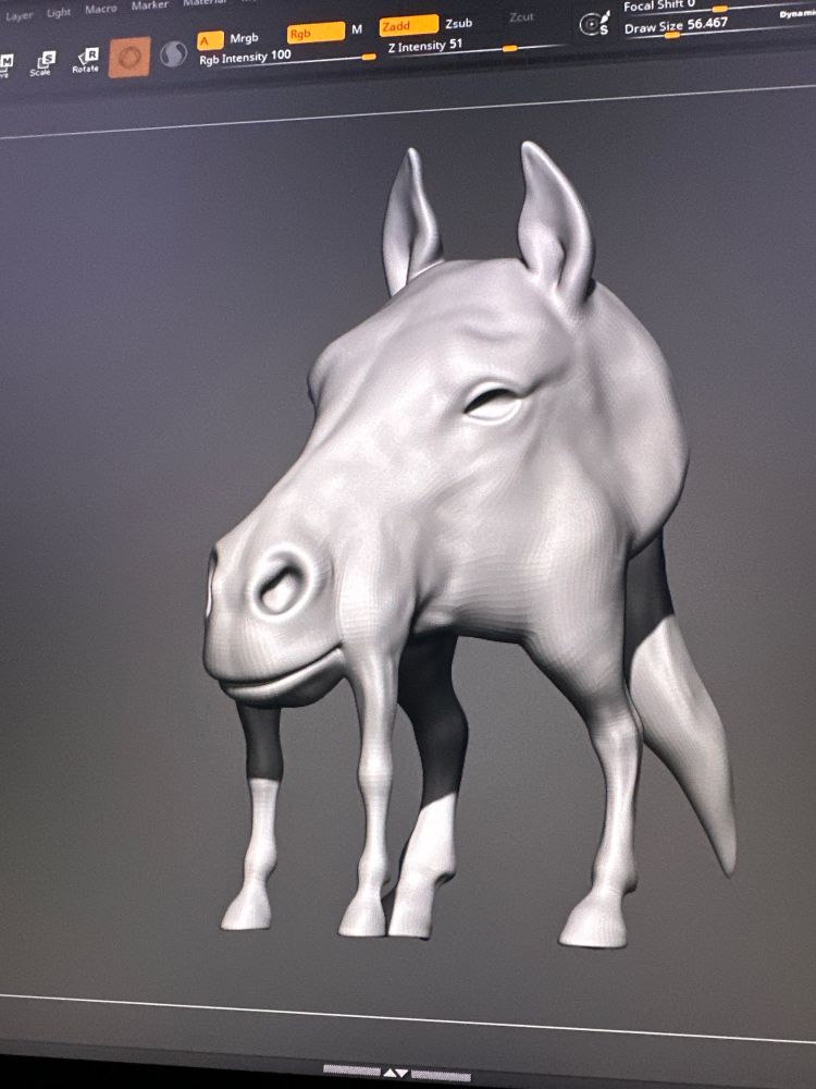 This is horse with horse legs connected to its face. There is no body. Just a horse head with horse legs. It’s called a honse. 