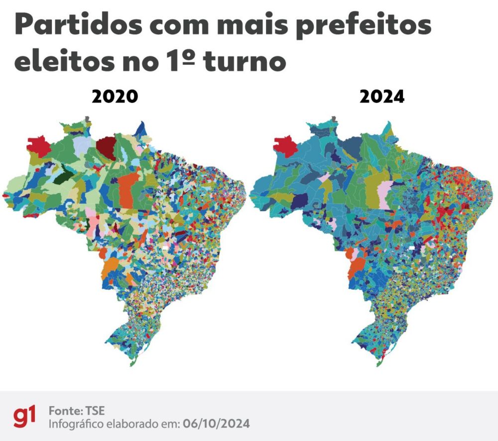 Eleições 2024: PSD, MDB e PP lideram em prefeitos eleitos pelo país no 1º turno