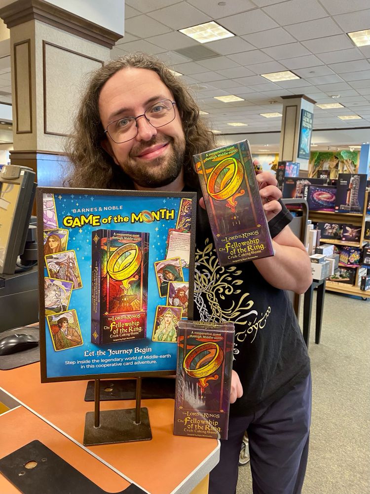 Me by a game of the month display for Lord of the Rings The Fellowship of the Ring Trick-Taking game display