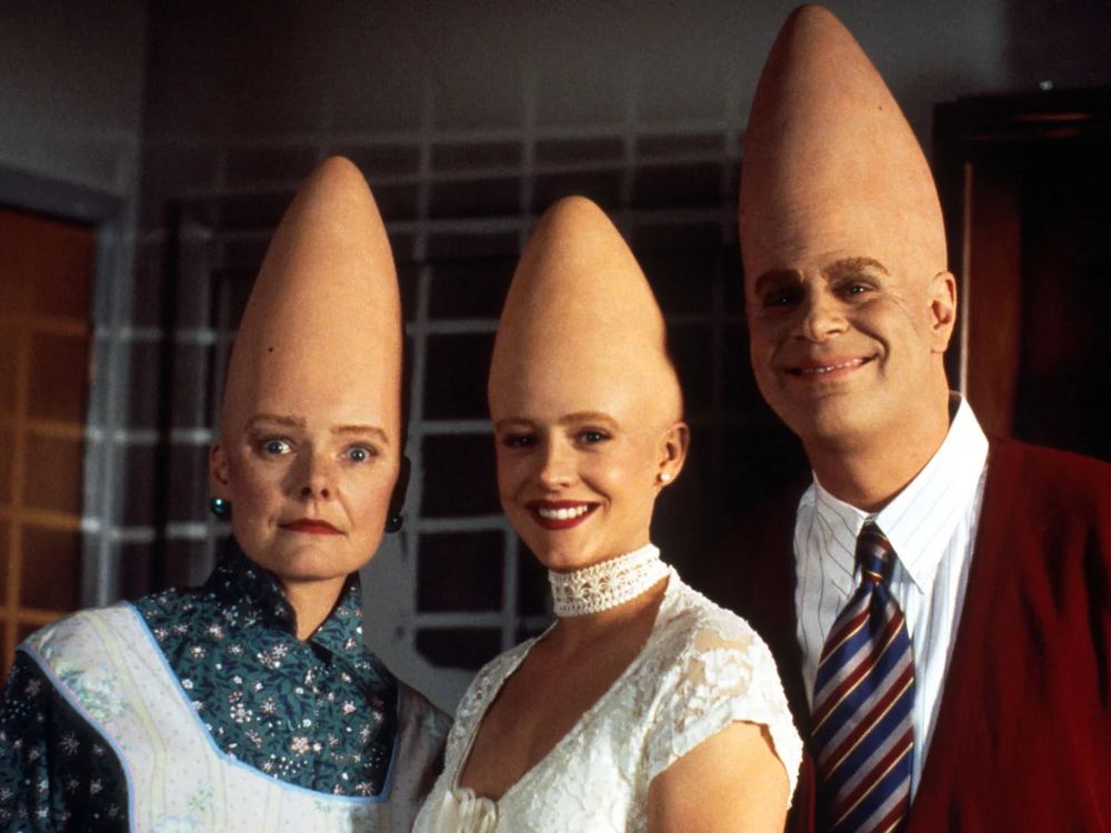 Marc Andreessen and his family in 1993.

...okay, it's an image from the 1993 cult classic Coneheads, but it COULD be Marc Andreessen and his family.