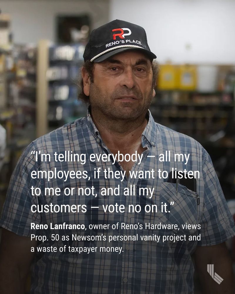  Reno Lanfranco, owner of Reno’s Hardware, stands in one of the aisles of his business. Photos by Larry Valenzuela, CalMatters/CatchLight Local

Quote: “I’m telling everybody — all my employees, if they want to listen to me or not, and all my customers — vote no on it."