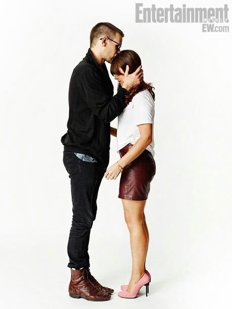 Matt Smith kissing the top of Jenna Coleman’s head in a photoshoot for Entertainment Weekly.