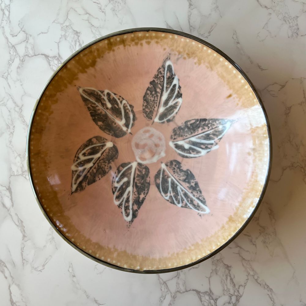 Hand-thrown pottery bowl.