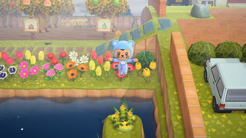Animal Crossing New Horizons resident jumping around 