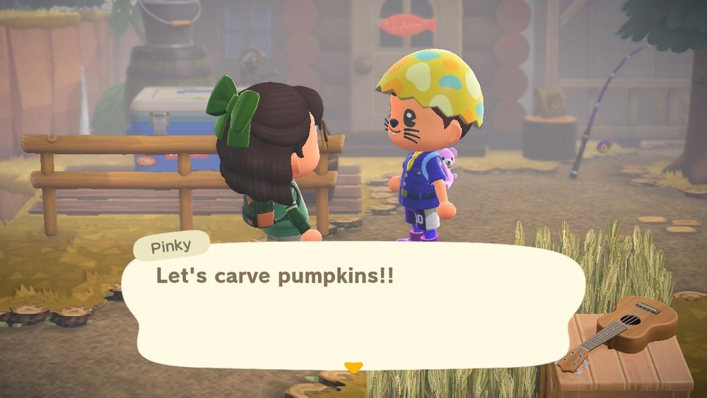 Animal Crossing New Horizons resident talking with an absolute weirdo