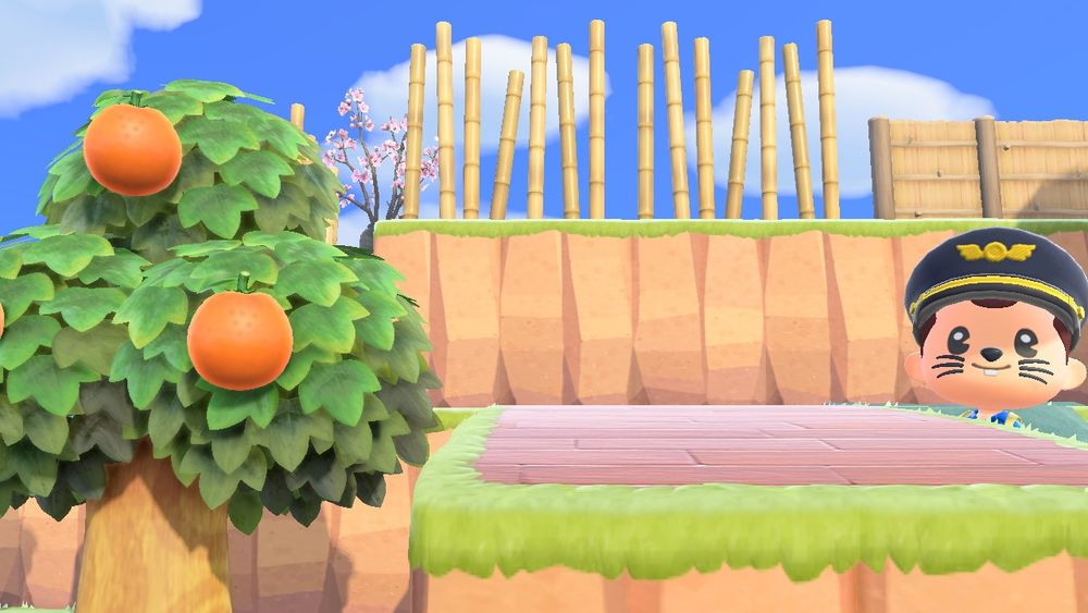 Animal Crossing New Horizons standing outside 