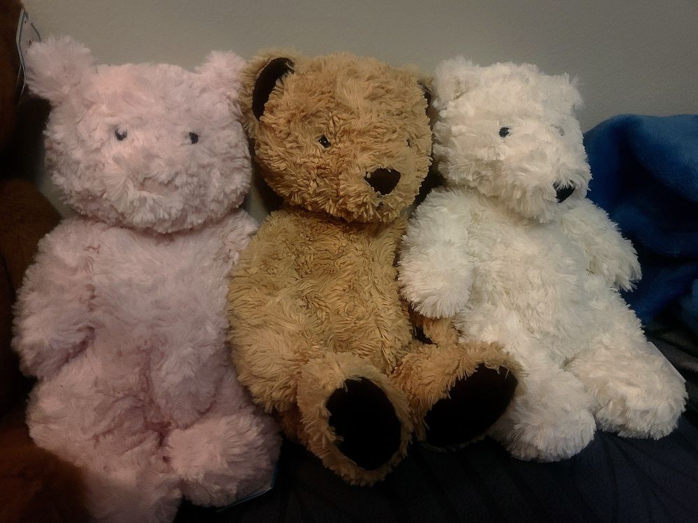3 teddy bears 