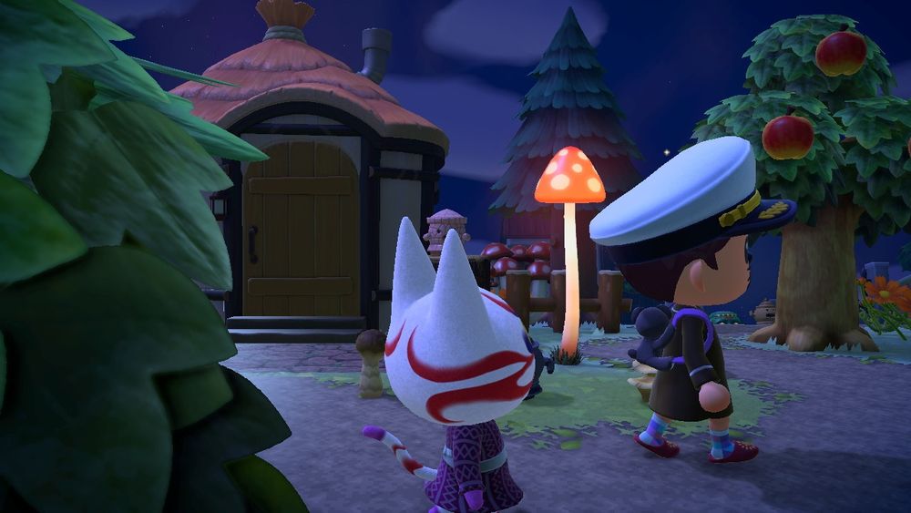 Animal Crossing New Horizons resident walking with a villager 