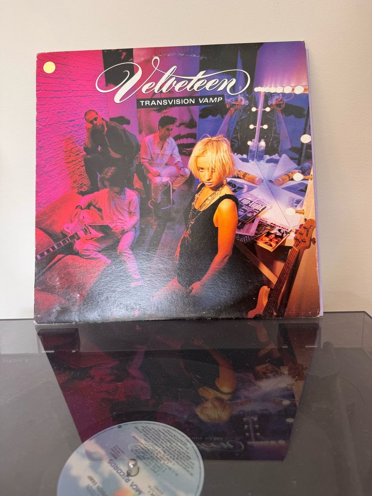 A record sleeve of Velveteen by Transvision Vamp, a late 80s pop punk classic! 