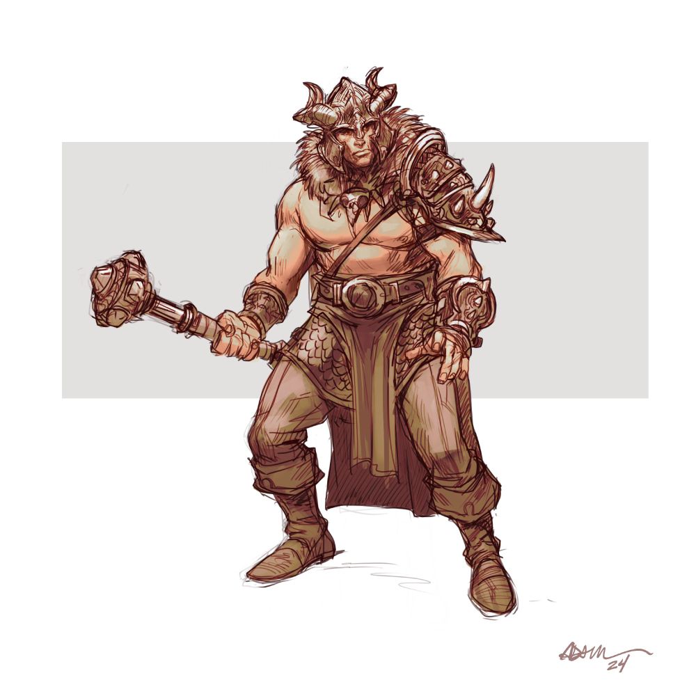 barbarian artwork sketch