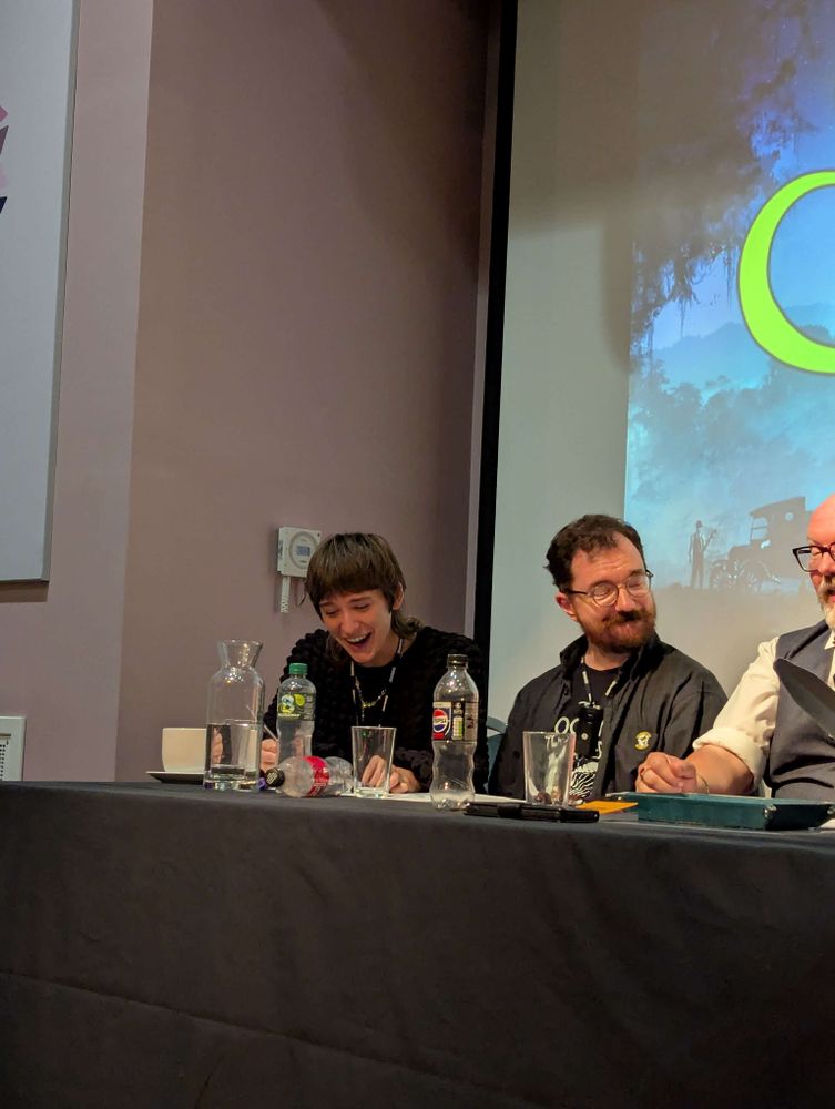 Sydney Amanuel & Dom Allen at the Call of Cthulhu Live at the Library event for the Edinburgh Fringe