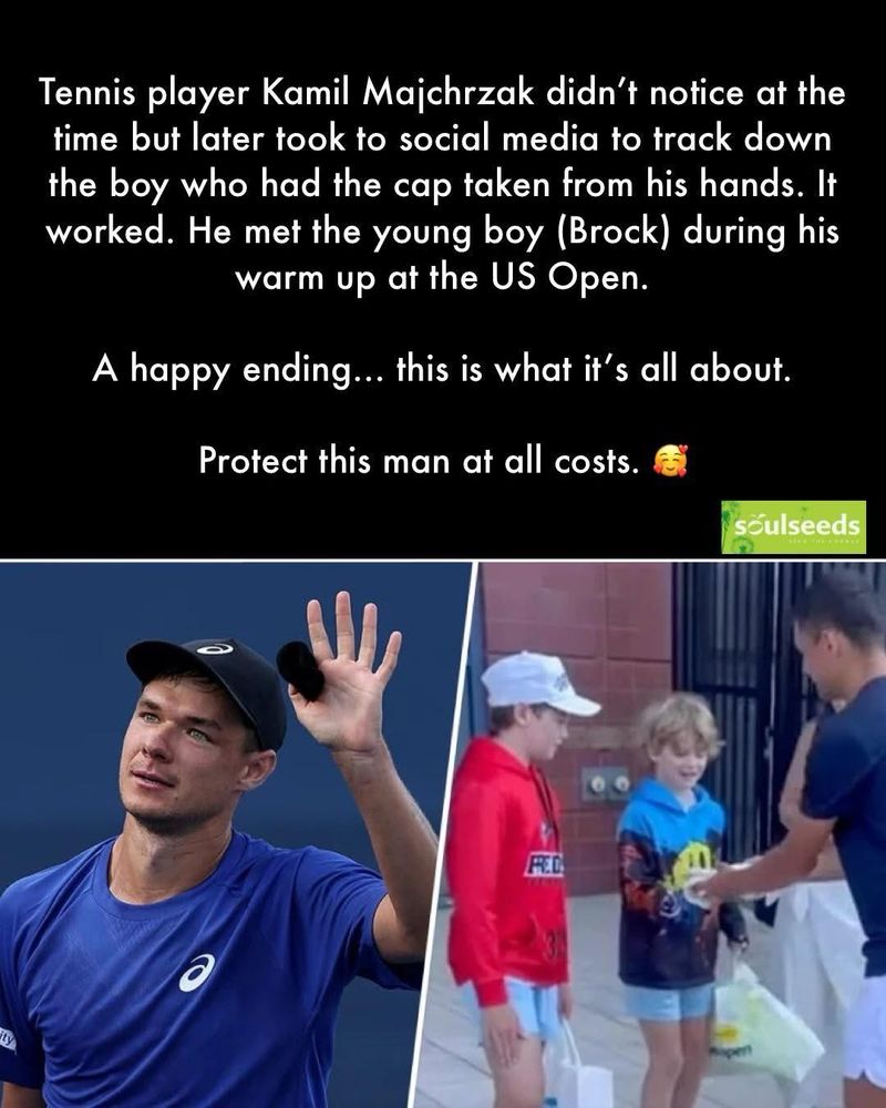 Happy ending the kid got a cap and a meeting with the player. 