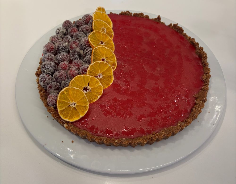 cranberry curd gingersnap