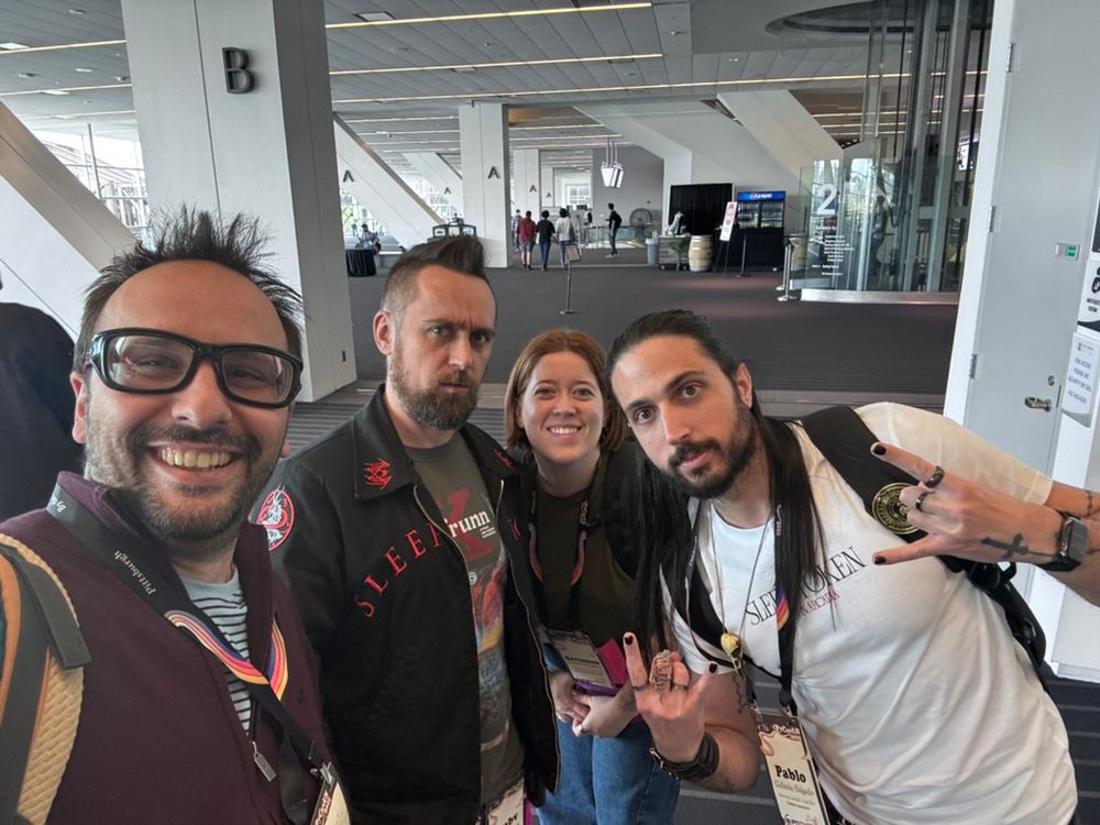 Diego, Łukasz, Savannah and Pablo posing for a selfie