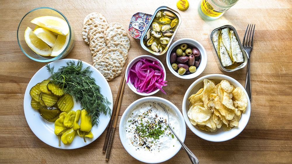 Seacuterie - tinned fish board