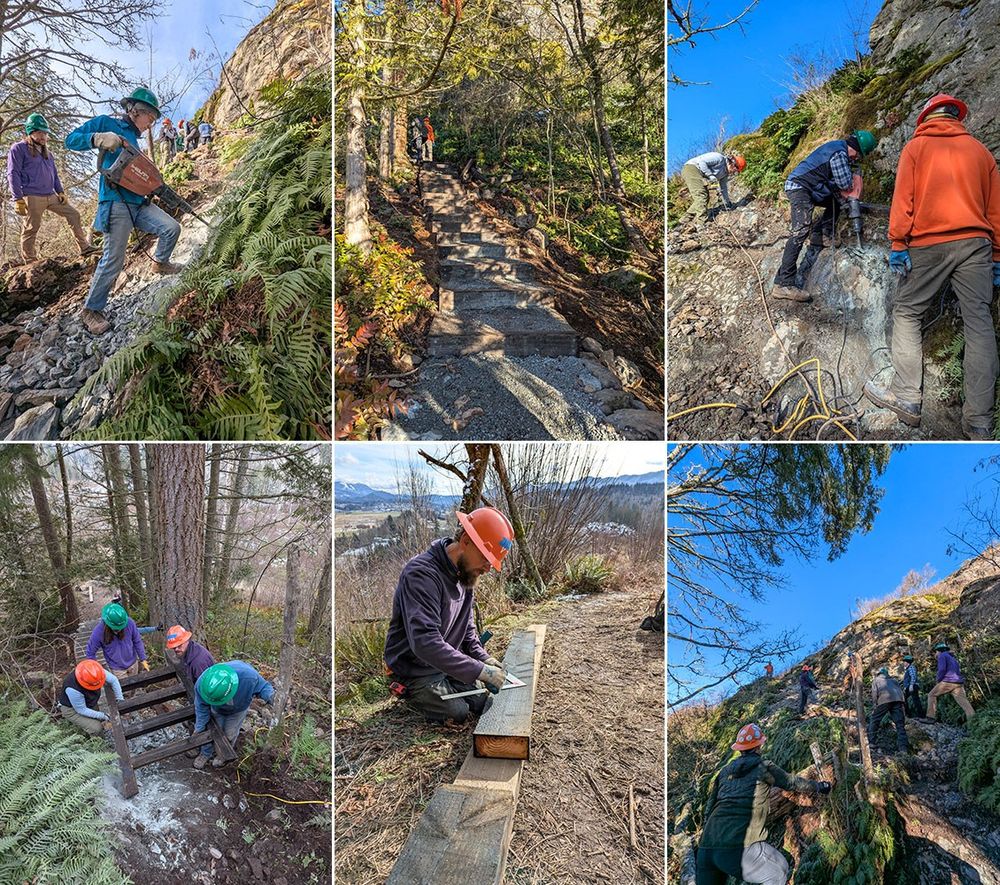 Trail work in Mt. Vernon, Washington.