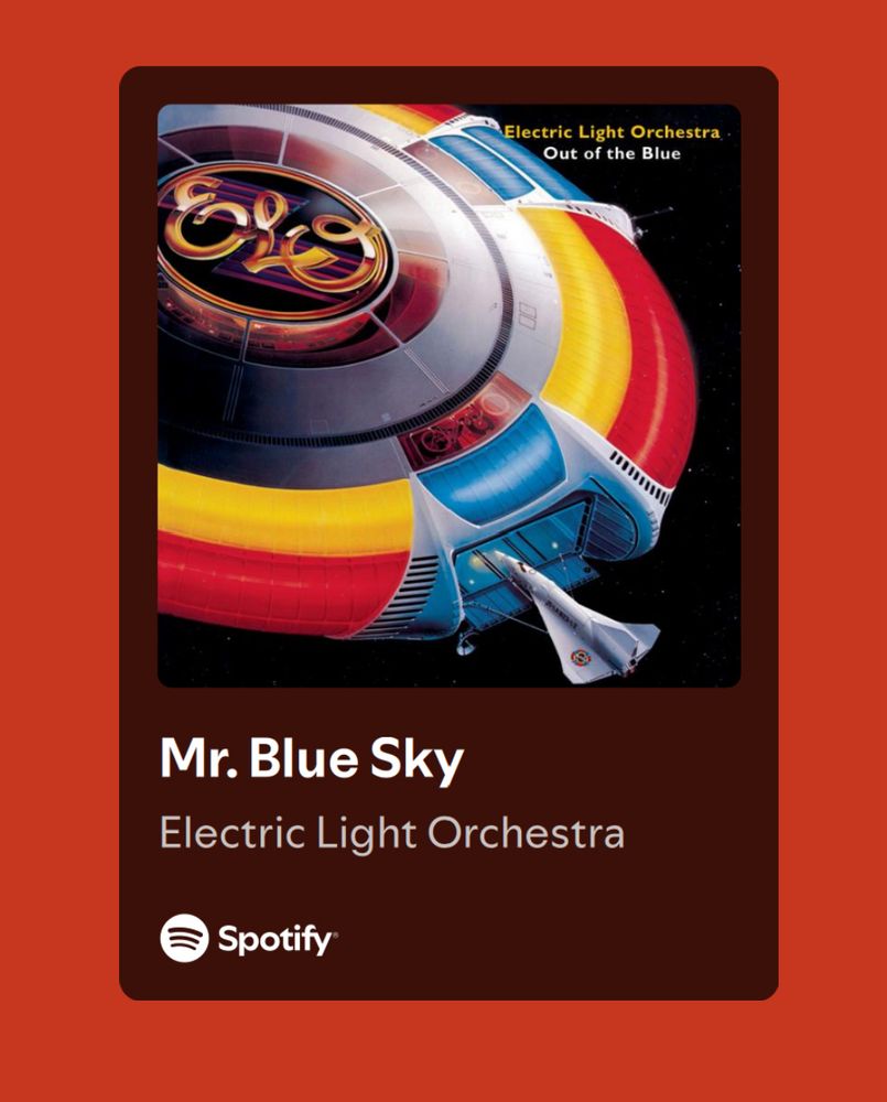 Mr. Blue Sky
Please tell us why 
You had to hide away for so long 
Where did we go wrong?