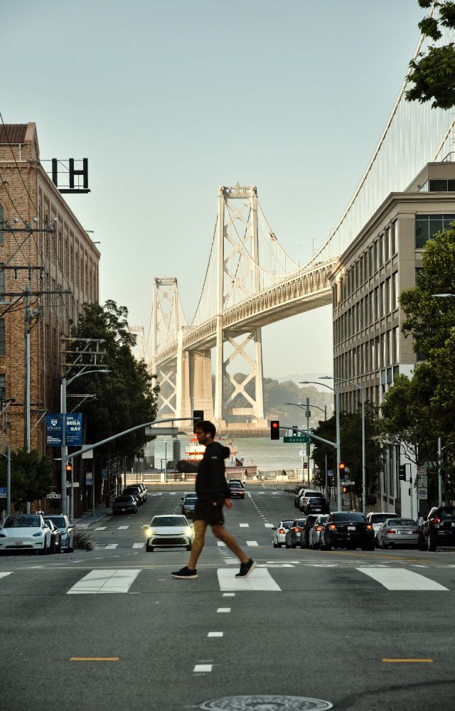 View of Bay bridge from San Francisco 