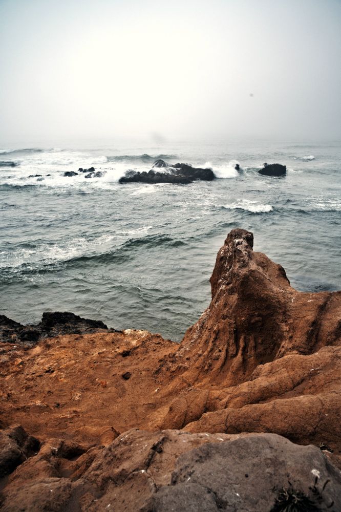 The ocean breathes and roars , as  the cliffs stand witness

#ocean #coastline #seascape #nature #beach #travel #misty #waves #rocks #california #naturephotography #landscapephotography