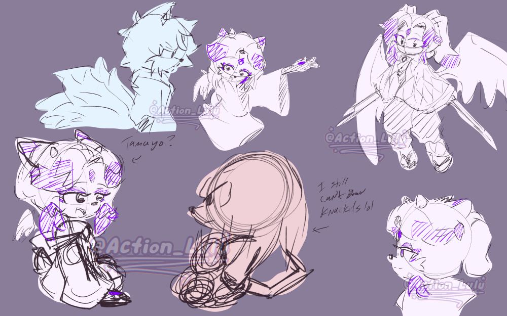 Definitely not Lady Tamayo (also i still can't draw Knuckles lol)