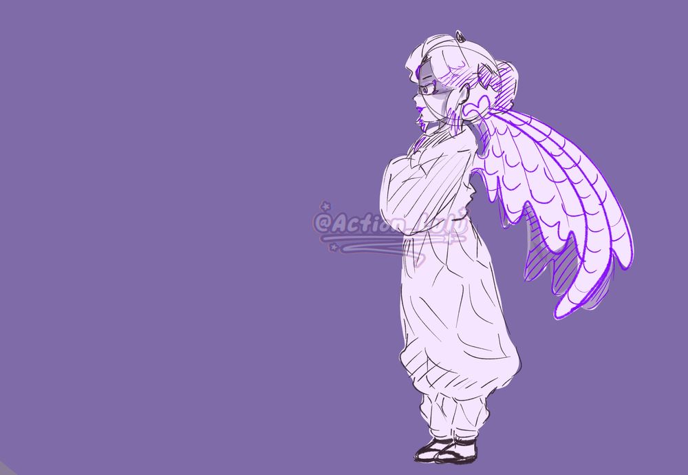 My OC but in human form (idk if i will use this design for the AU just drew it for fun :D)