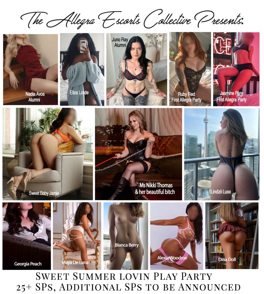 Full roster of 25 escorts for a sexy play party in Toronto 