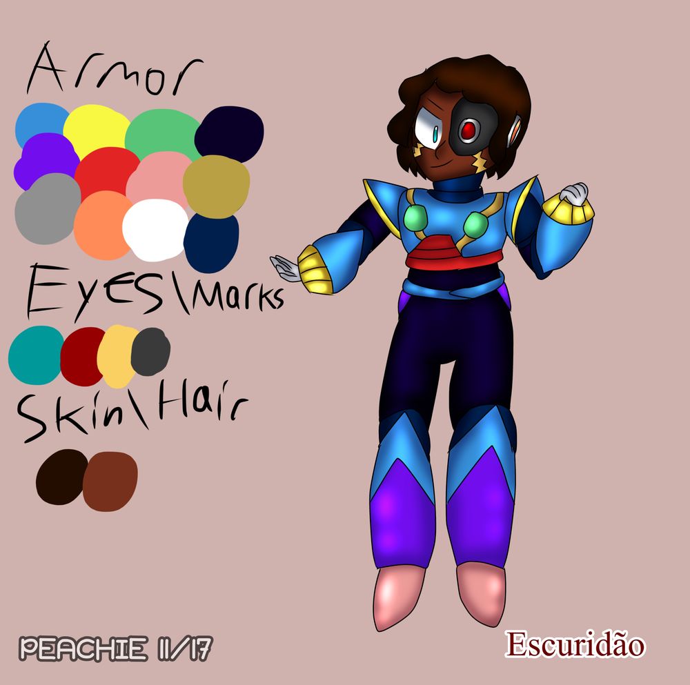 Descriptive alt text
Each color for Escuridão in different categories like Hair/Skin, Eyes/Marks and
Armor.