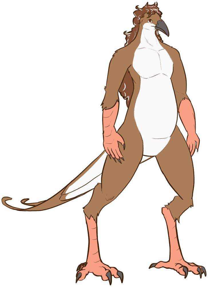 An anthropomorphic pigeon.
