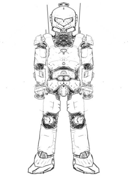 Trash Computer II art of futuristic OC c. 2020