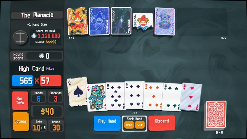 Screenshot of the video game Balatro (2024)