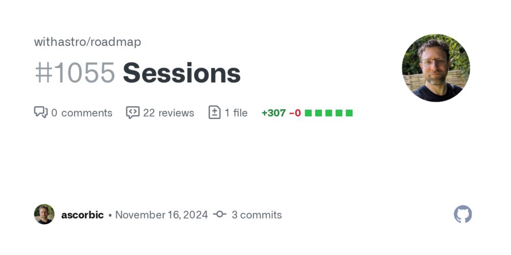 Sessions by ascorbic · Pull Request #1055 · withastro/roadmap