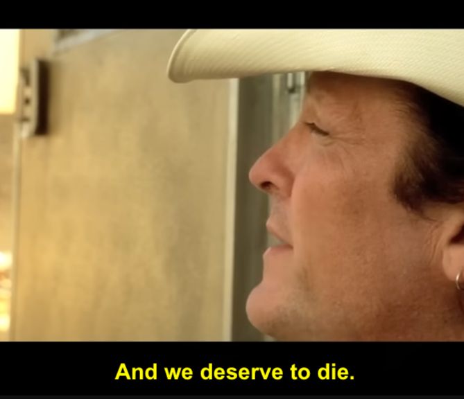 And we deserve to die - Madsen in Kill Bill