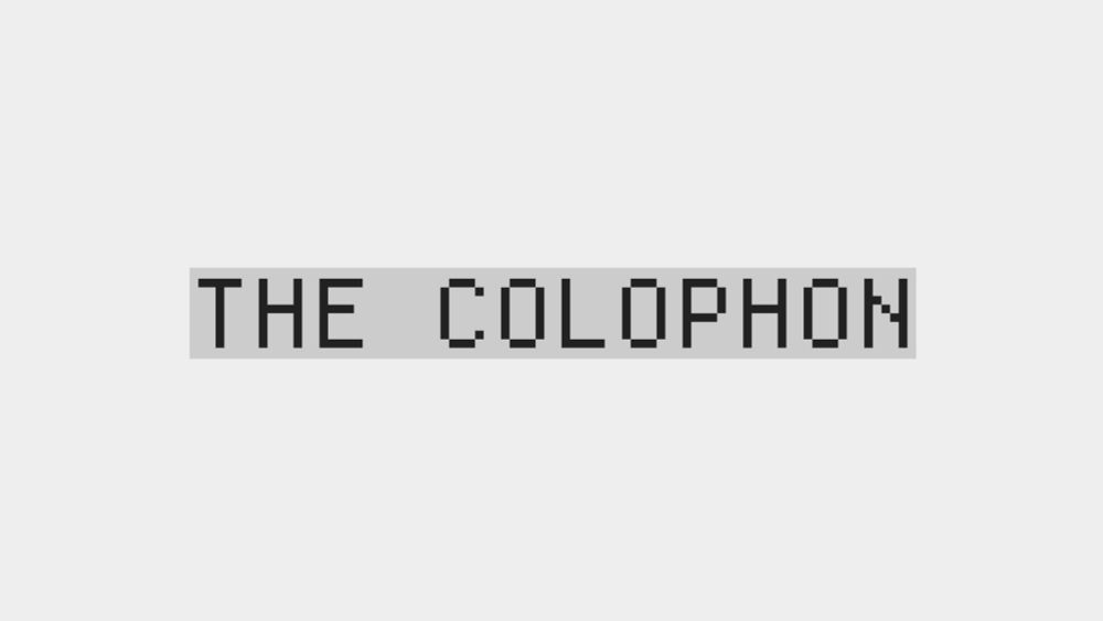 The Colophon