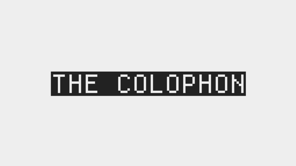 The Colophon