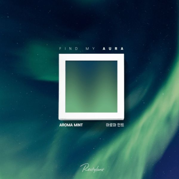 "FIND MY AURA" captioning a square of color described as "Aroma Mint"