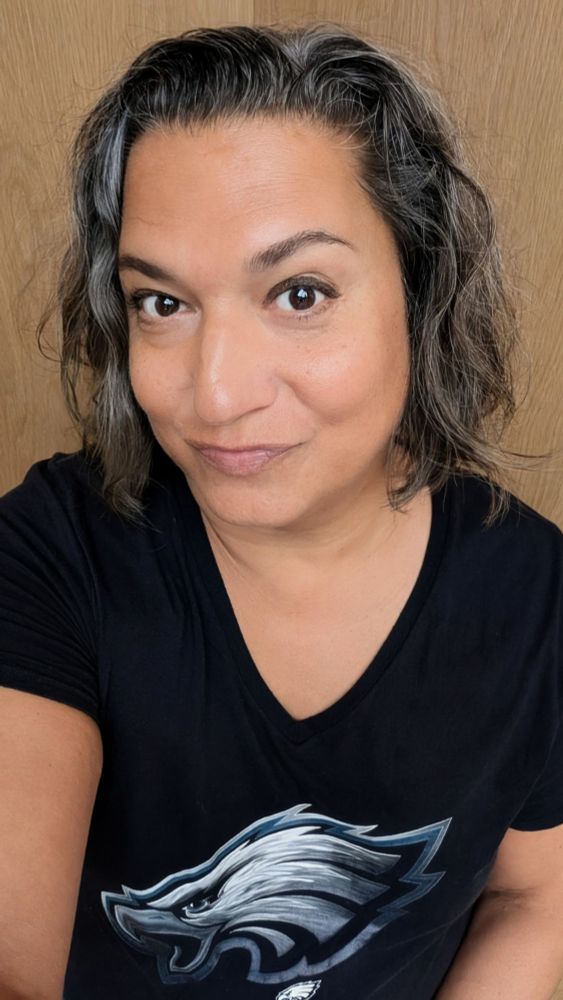 Taryn Talley wearing her Eagles t-shirt