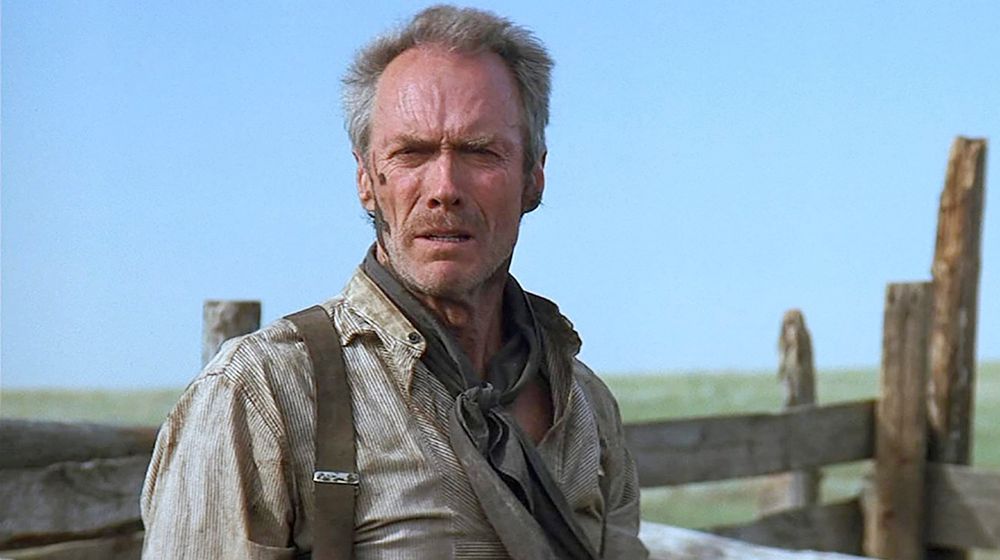 Clint Eastwood in UNFORGIVEN (gnarled and grizzled like an ancient oak)