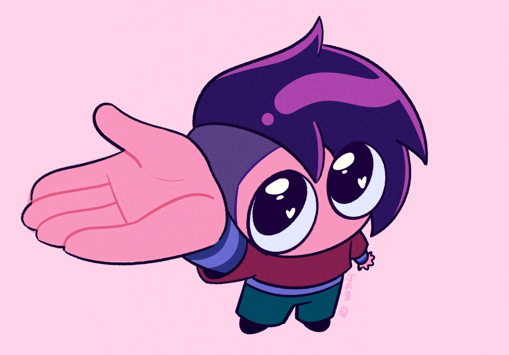 Chibi griff with his hand out