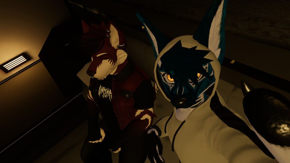 Two boys vibing out