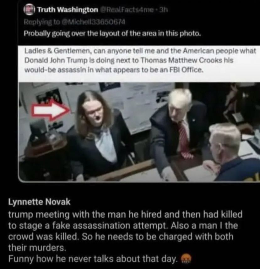 Trump with Thomas Crooks in FBI office.
