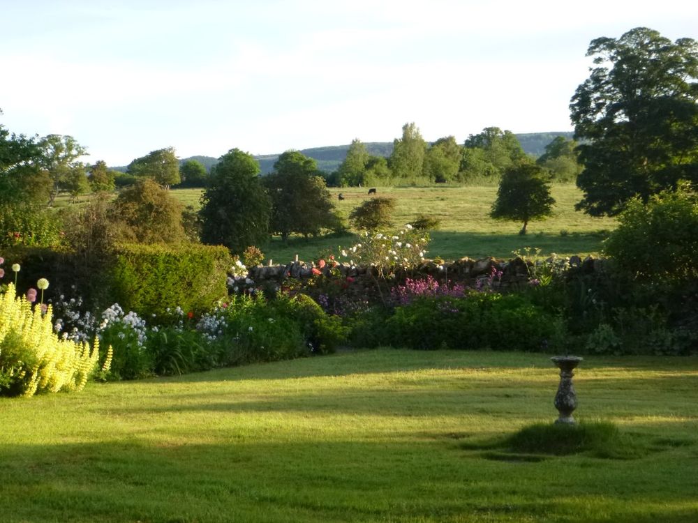 Shandy Hall barn garden June evening