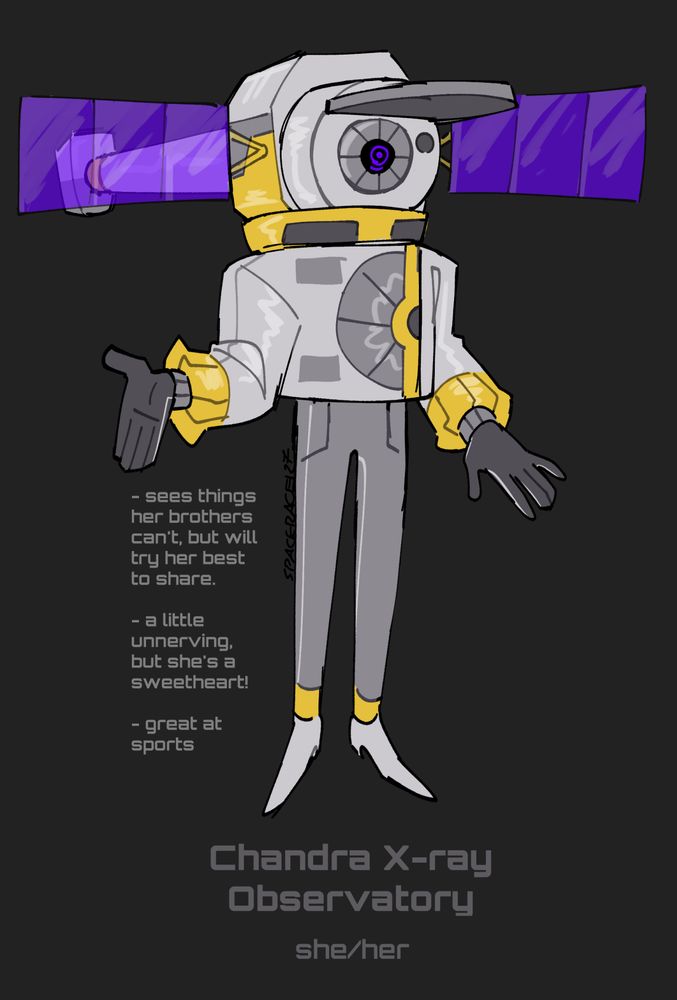 Chandra from the first image of the thread. Her extra info is:
"- sees things her brothers can't, but will try her best to share
- a little unnerving, but she's a sweetheart!
- great at sports"