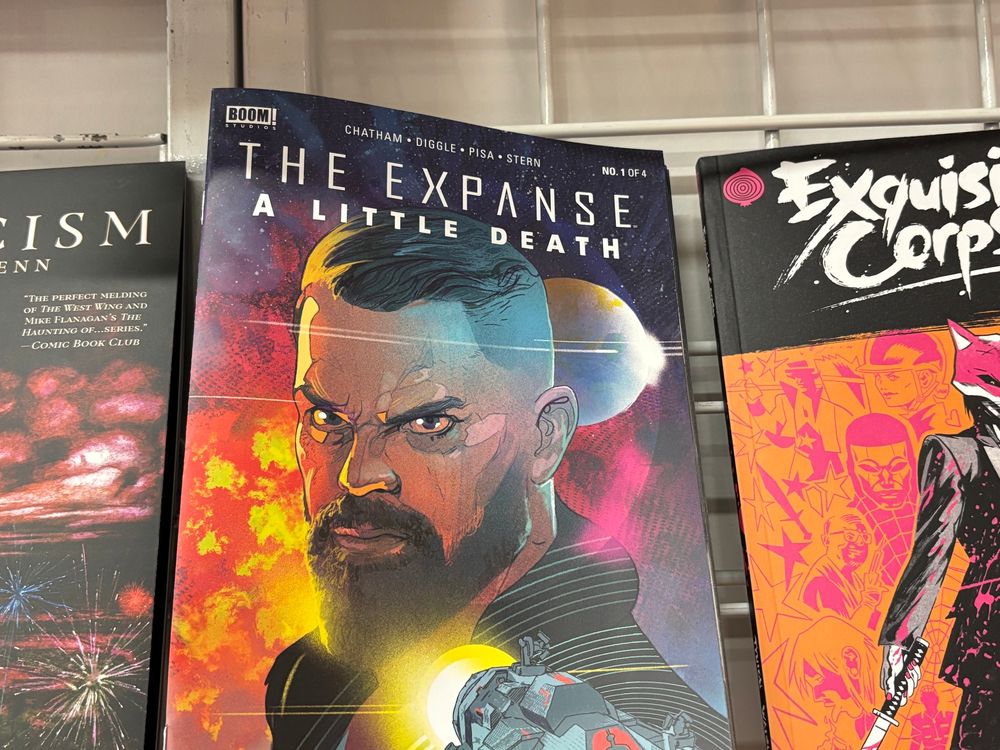 Cover for ‘The Expanse: A Little Death’ #1 on sale now at Comic Carnival, and comic shops everywhere!